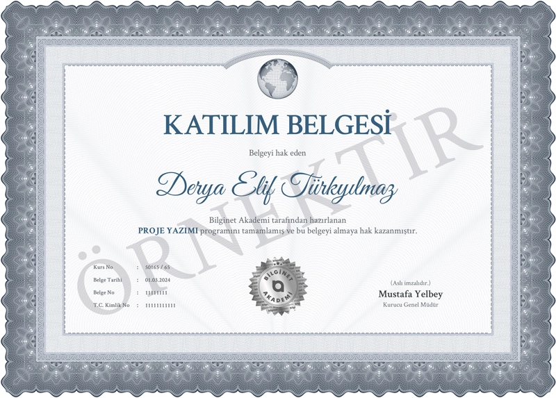 certificate