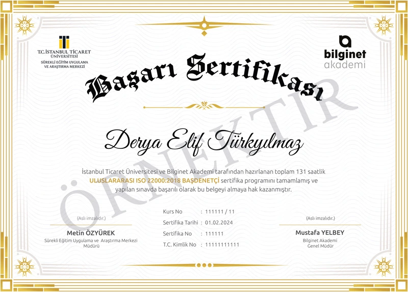 certificate